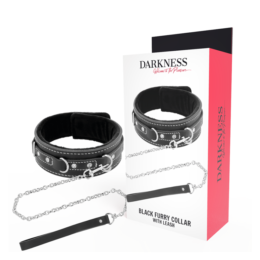 Darkness - High Quality Leather Necklace With Leash