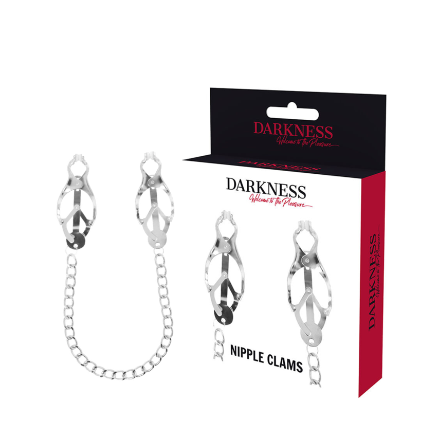 Darkness - Metal Nipple Clamp With Chain