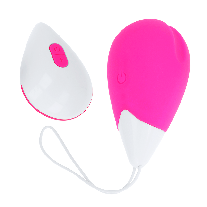 Ohmama - Textured Vibrating Egg 10 Modes Pink And White