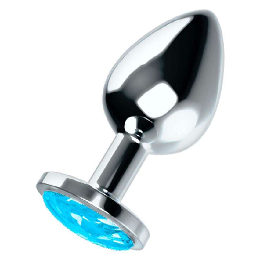 Ohmama - Anal Plug With Blue Crystal L