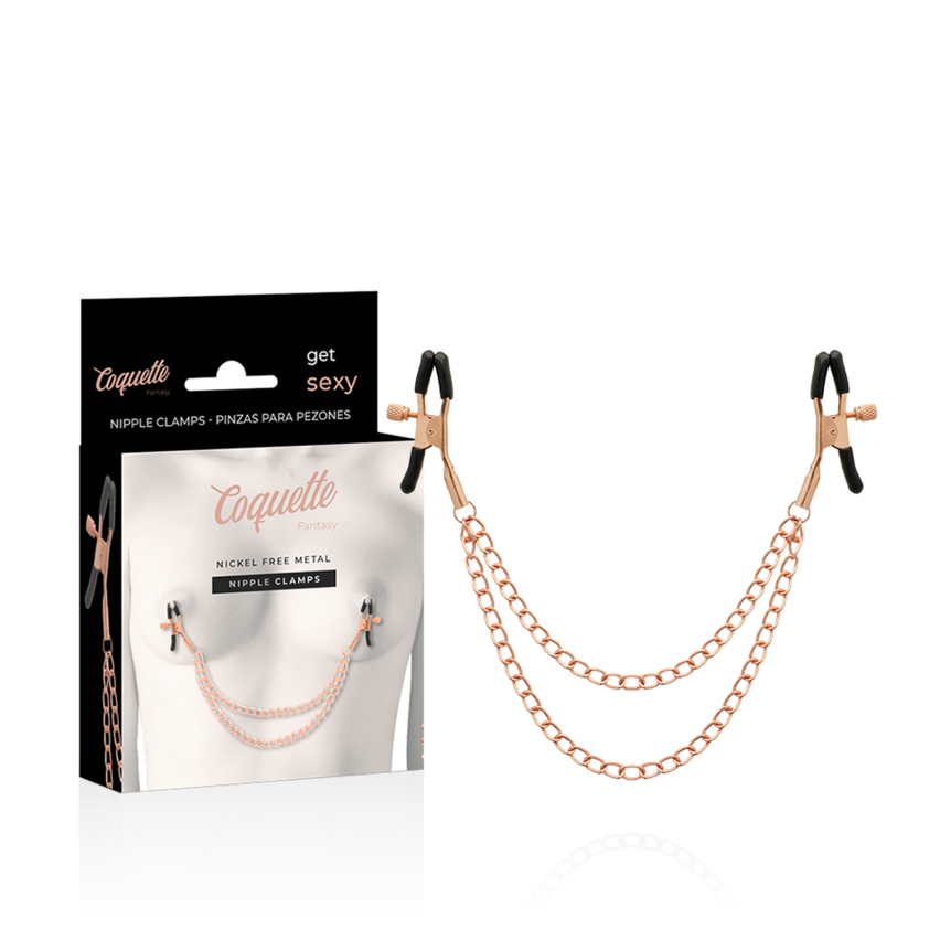 Coquette Chic Desire - Fantasy Metal Nipple Clips With Chain