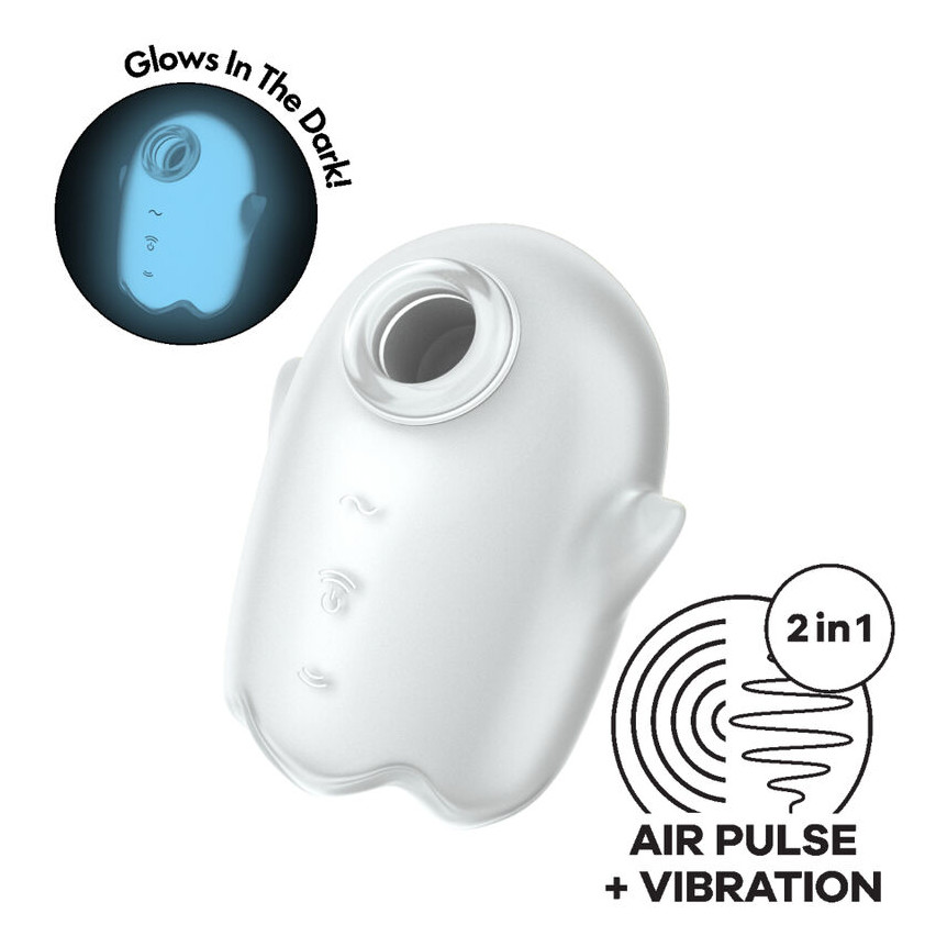 Satisfyer - Glowing Ghost Air Pulse & Vibrator White