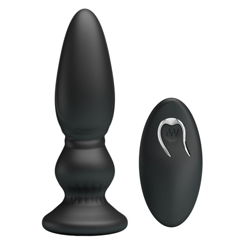 Mr Play - Powerful Vibrator Remote Control Anal Plug Black