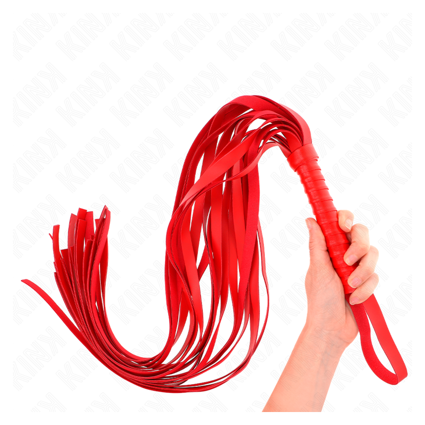 Kink - Red Short Handle Long Tail Whip 70 Cm
