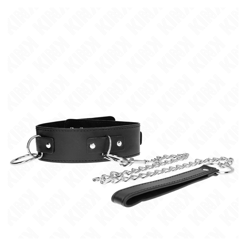 Kink - Necklace With Leash 65 Cm 3 Ring Model 2 Adjustable 36-43 Cm X 5 Cm