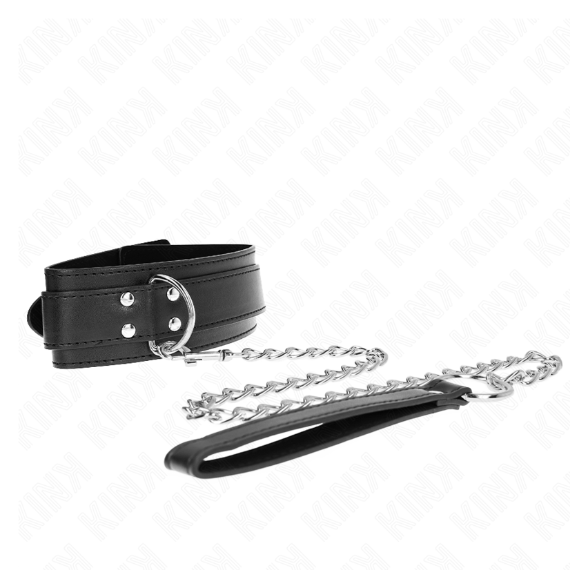 Kink - Necklace With Strap 65 Cm Silver Buckles Adjustable 33-46 Cm X 5.5 Cm