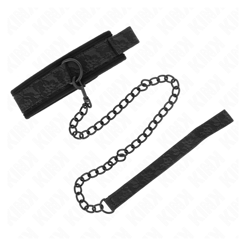 Kink - Basic Model Collar With Leash 77 Cm Model 5 Ajustable 34-54 Cm X 5 Cm