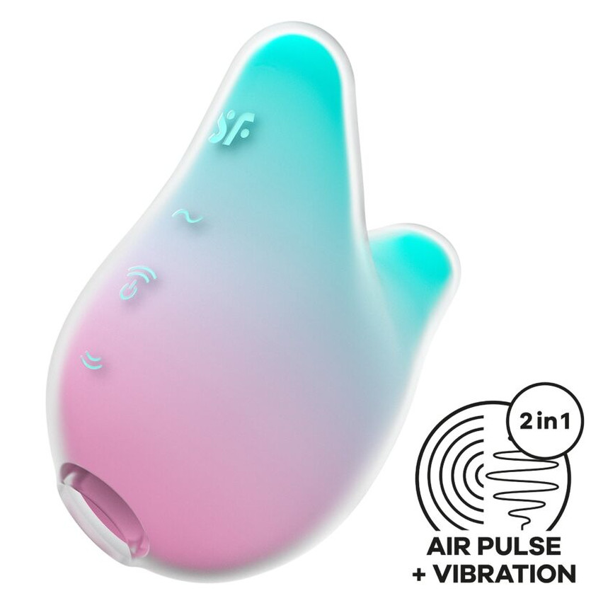 Satisfyer - Mermaid Vibes Stimulator & Vibrator Mint And Pink