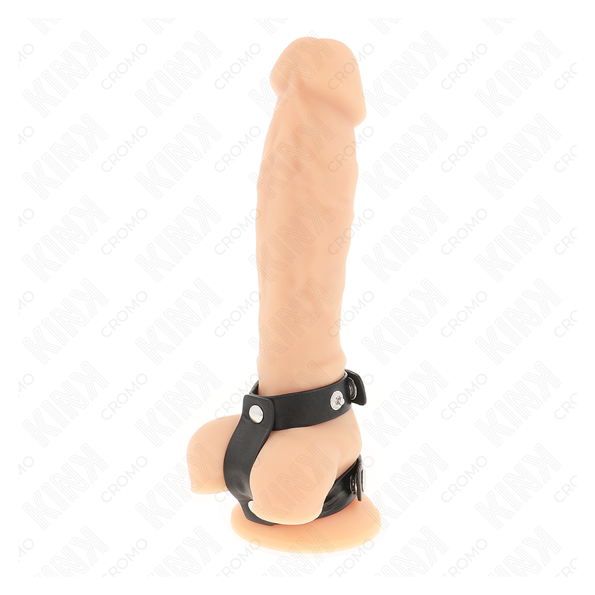 Kink - Adjustable Double Leather Penis Ring
