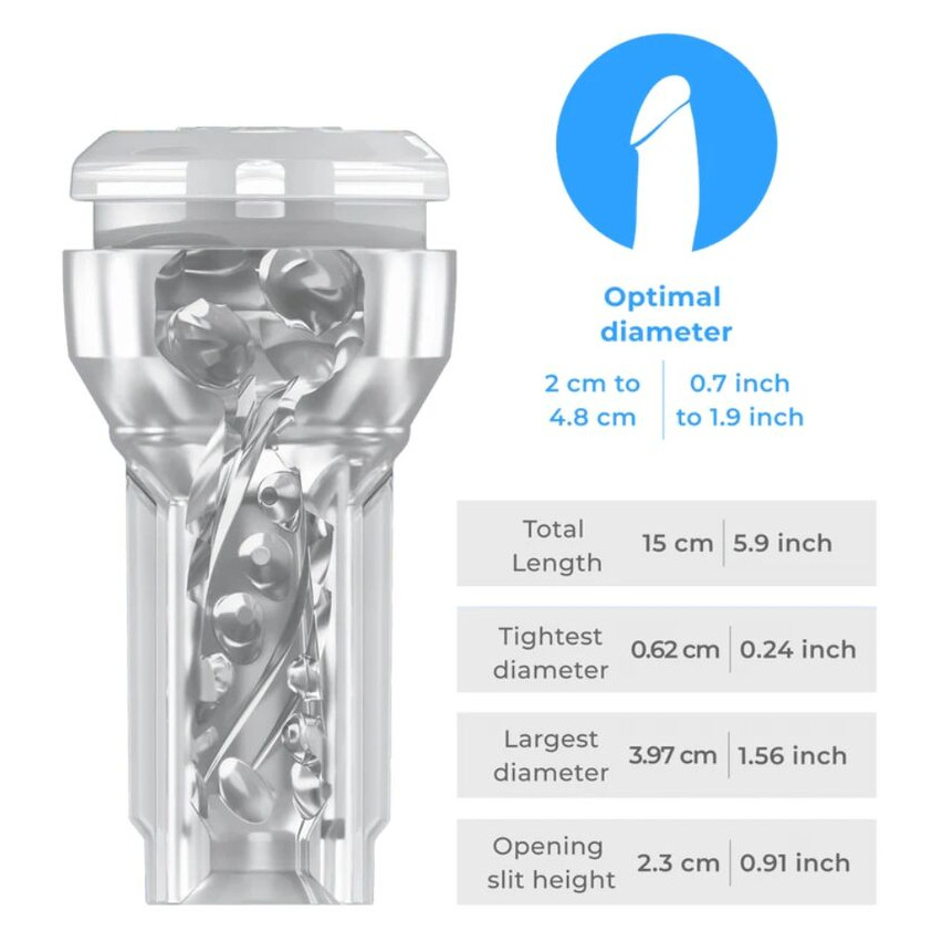Kiiroo - Feel Pocket Stroker Crystal By Kiiroo Transparent