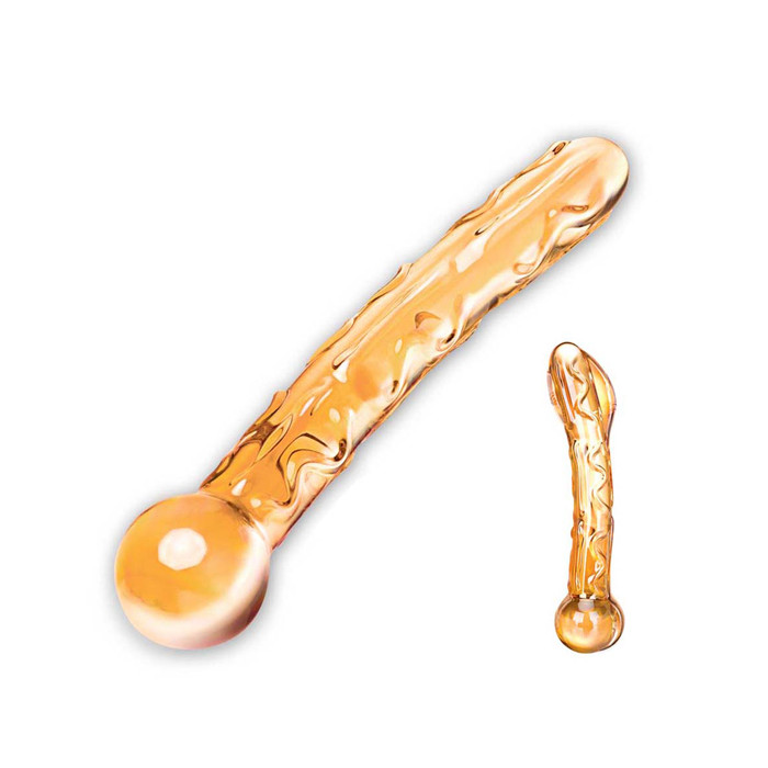 Glas - Orange Tickler Glass Dildo