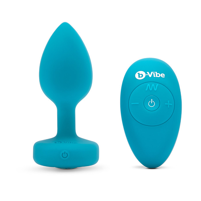 B-vibe - Vibrating Jewel Plug S/m Aquamarine