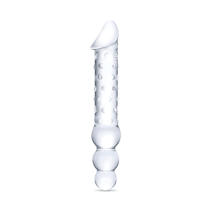 Glas - Double Ended Glass Dildo With Anal Beads