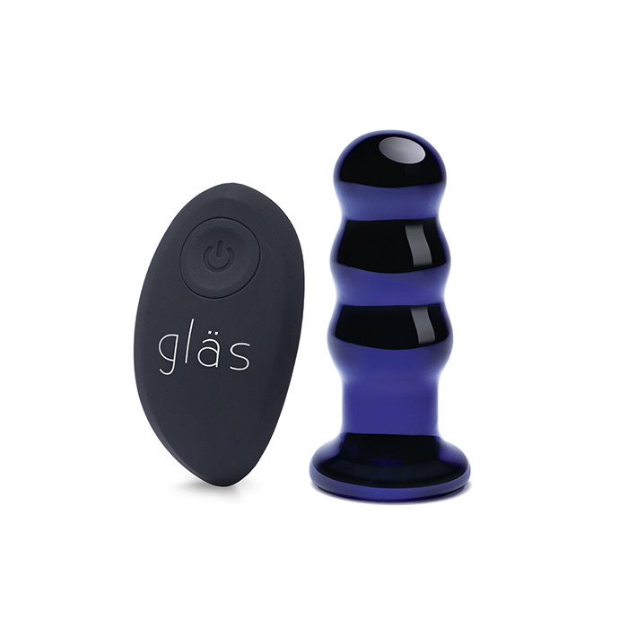 Glas - Rechargeable Remote Controlled  Vibrating Beaded Buttplug