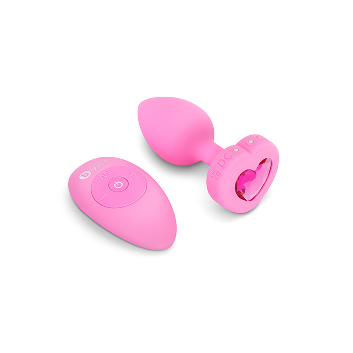 B-vibe - Vibrating Heart Plug S/m Pink