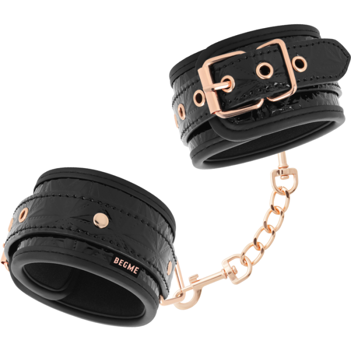 Begme -  Black Edition Premium Handcuffs With Neoprene Lining