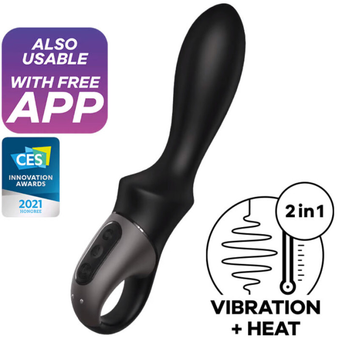 Satisfyer - Heat Climax Anal Vibrator App Black