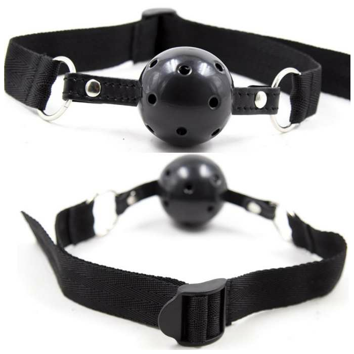 Ohmama Fetish Black Fabric Breathable Ball Gag