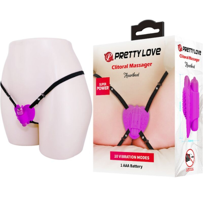 Pretty Love - Heartbeat Clitoris Massager 10 Vibration Modes Purple
