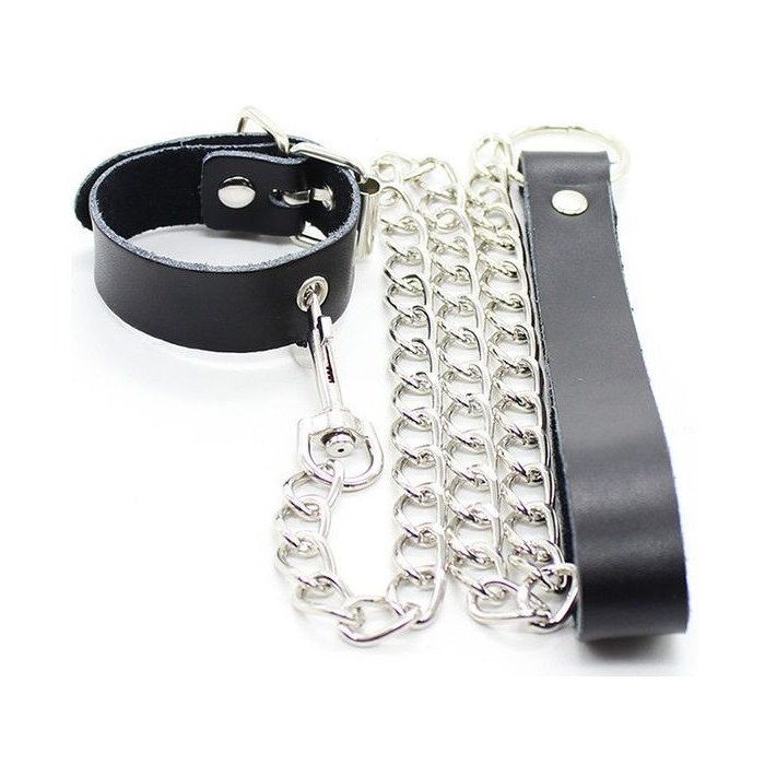 Ohmama Fetish - Penis Necklace And Leather Strap With Metal Chain