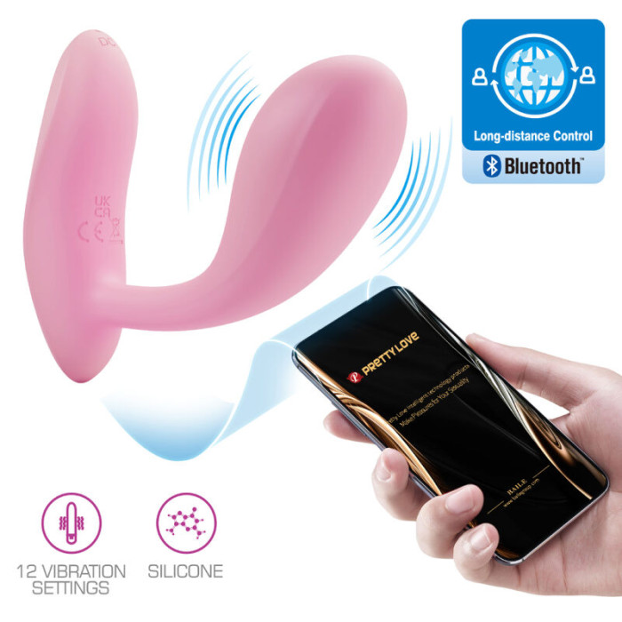 Pretty Love - Baird G-spot 12 Vibrations Rechargeable Pink App