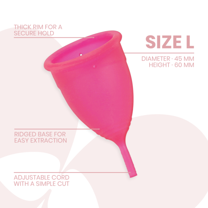 Intimichic - Menstrual Cup Medical Grade Silicone Size L