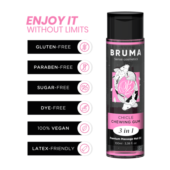 Bruma - Premium Massage Hot Oil Chewing Gum 3 In 1 - 100 Ml