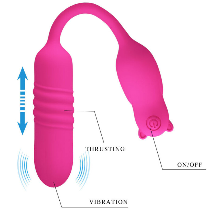 Pretty Love - Nobikuma Pink Silicone Vibrating Bullet