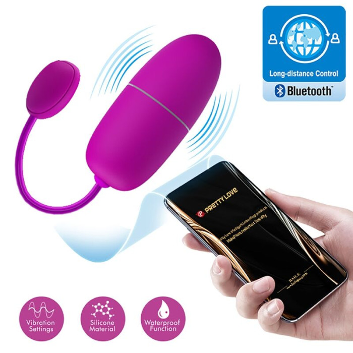 Pretty Love - Nymph Vibrating Egg App Controlled Purple