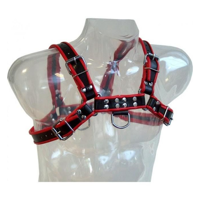 Leather Body - Chain Harness Iii Black / Red