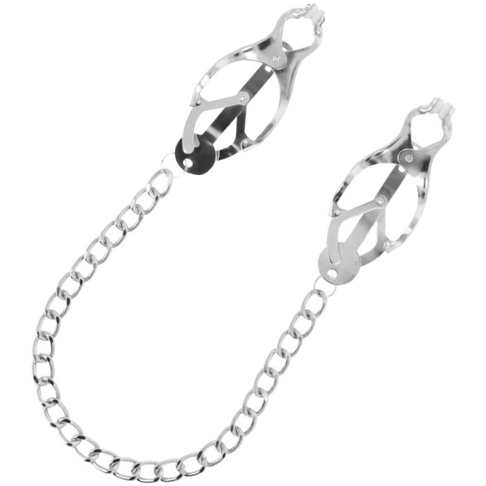 Darkness - Metal Nipple Clamp With Chain
